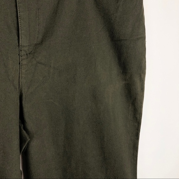 Gloria Vanderbilt Amanda Olive Green Cotton Straight Leg Trouser - Picture 10 of 10